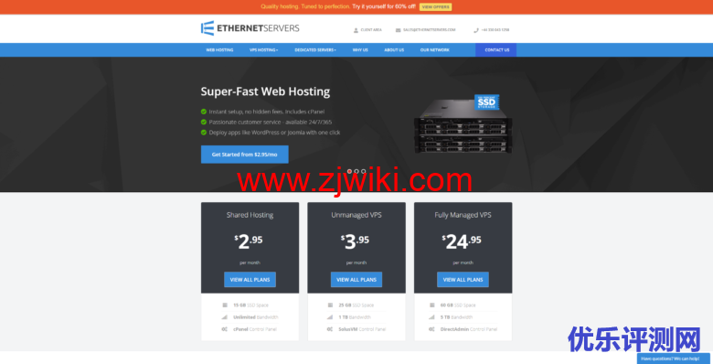 EtherNetservers:美国服务器,可选洛杉矶和新泽西机房,E3/16G/5IP,1Gbps不限流量,$89.95/月起-优乐评测网