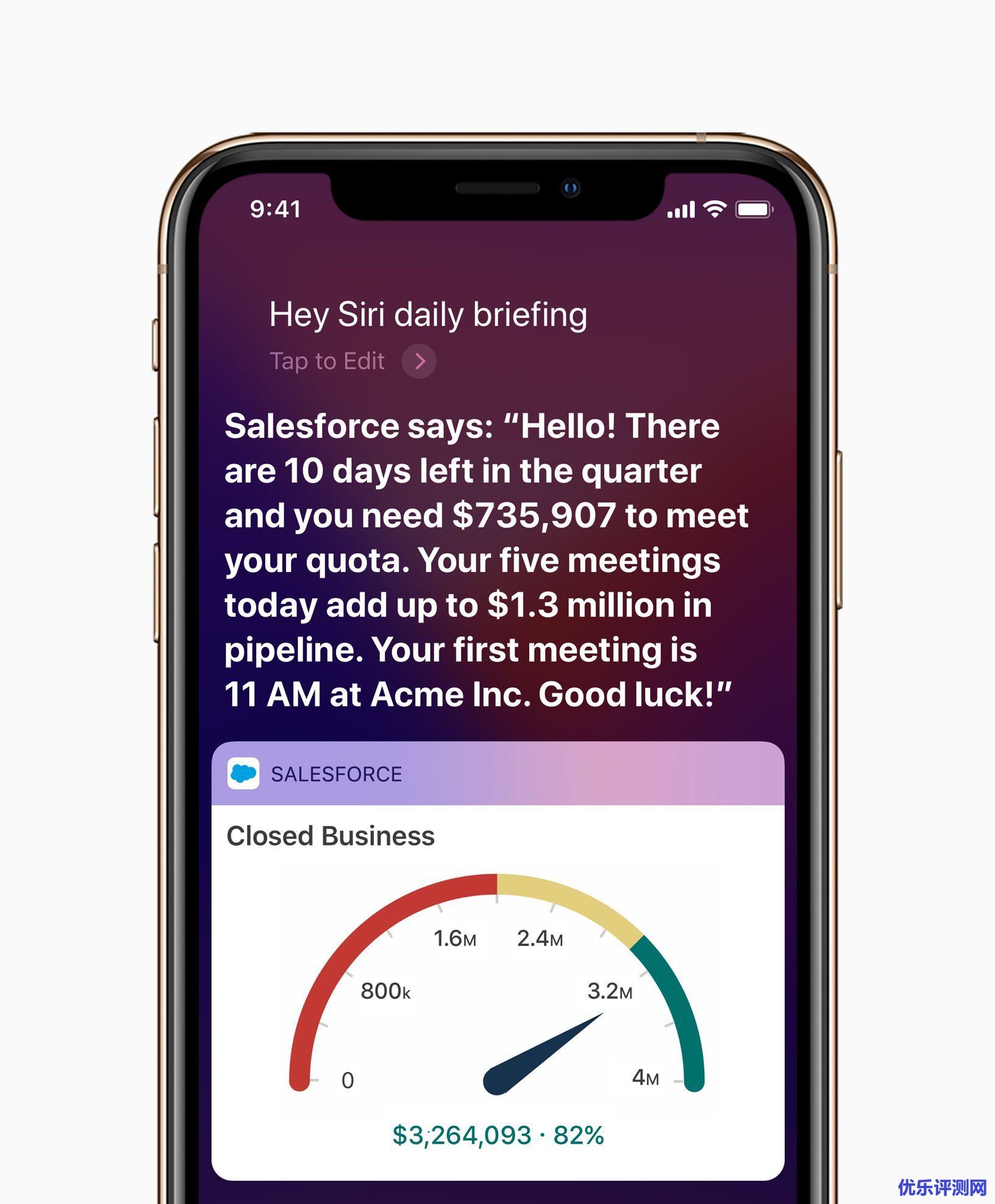 苹果和企业云计算公司Salesforce合作，将Siri带给企业客户