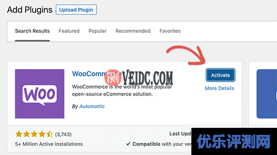 激活 WooCommerce