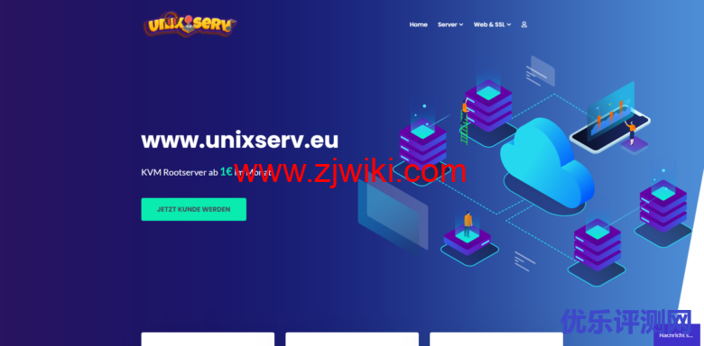 UnixServ:荷兰vps/荷兰独立服务器,AMD Ryzen 9@1核/1GB内存/10GB NVMe空间/不限流量/2Gbps端口,€2/月,AMD Ryzen独立服务器月付€95.00起-优乐评测网