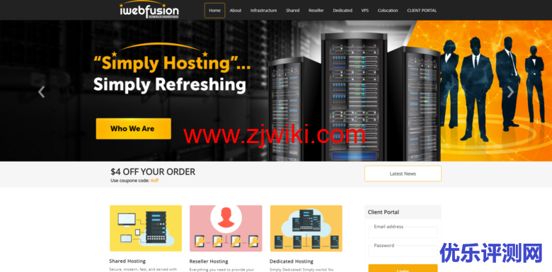 iWebFusion:洛杉矶4G内存套餐$9.38/月起,加$5可升级10Gbps带宽-优乐评测网