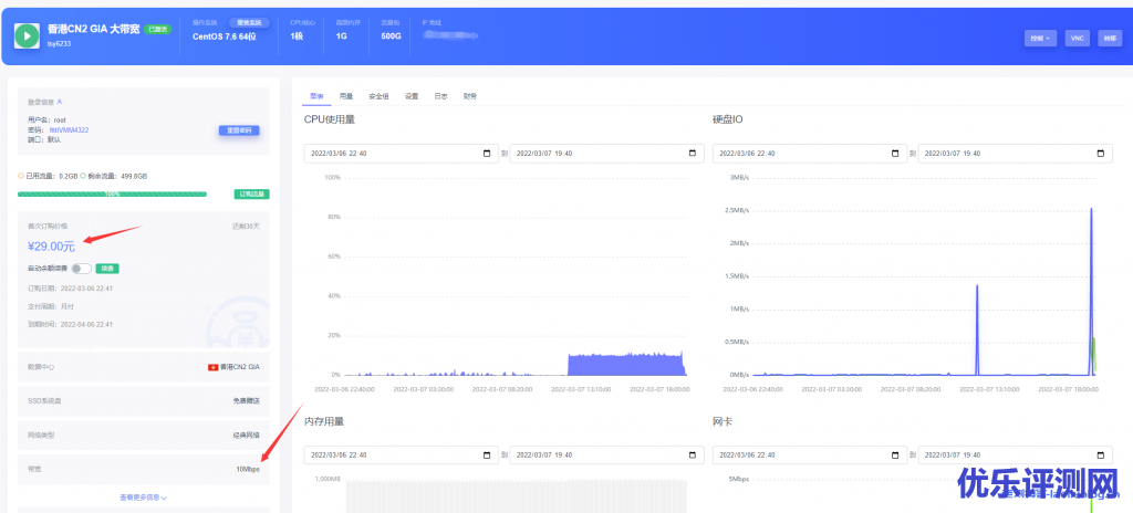 天上云促销:香港CN2弹性大带宽云服务器1核1G内存10M CN2带宽20G SSD数据盘月付27.55元起附简单测评