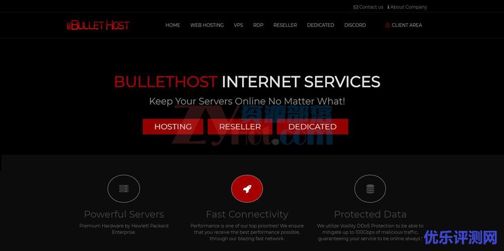 Bullethost:保加利亚VPS,不限流量/100Mbps端口,月付$1.6/年付$16起-优乐评测网