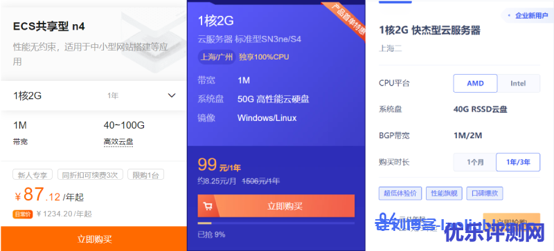 由左到右:阿里云腾讯云UCloud活动
