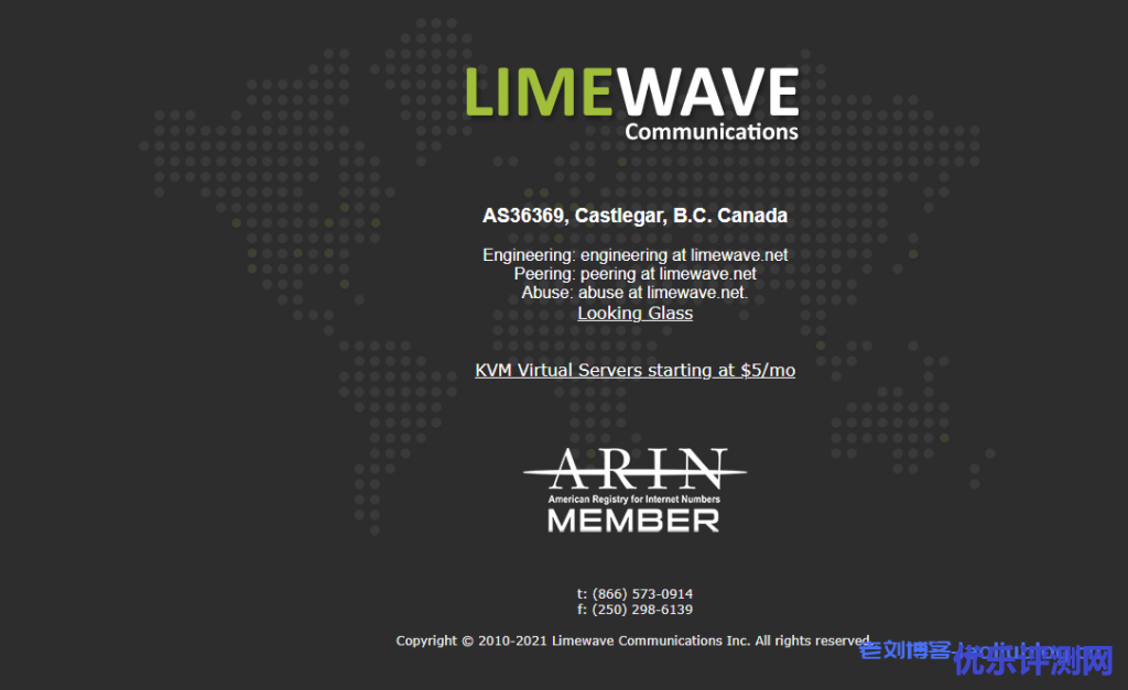 Limewave加拿大KVM VPS优惠:1核1G内存60G空间1Gbps端口500GB月流量$15/年-优乐评测网