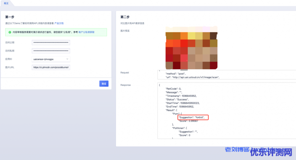 鉴黄结果显示