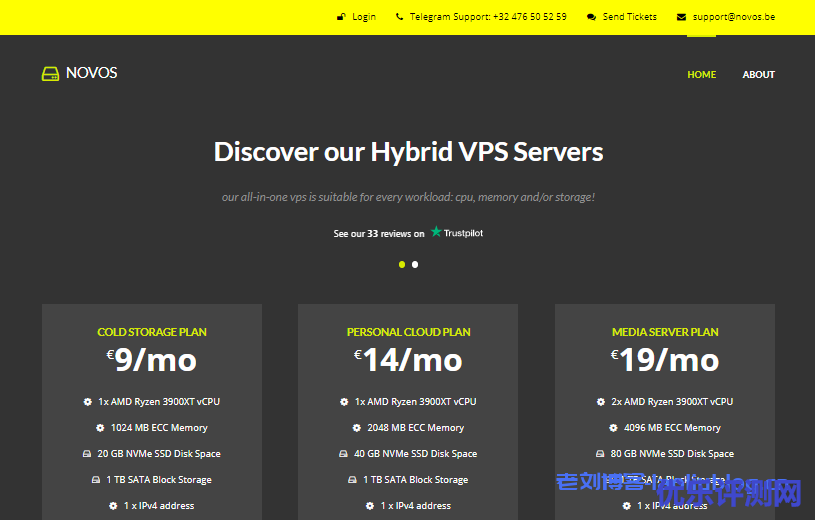 Novos比利时VPS促销1核2G内存NVMe+1TB HDD硬盘1Gbps带宽25TB月流量€8/月
