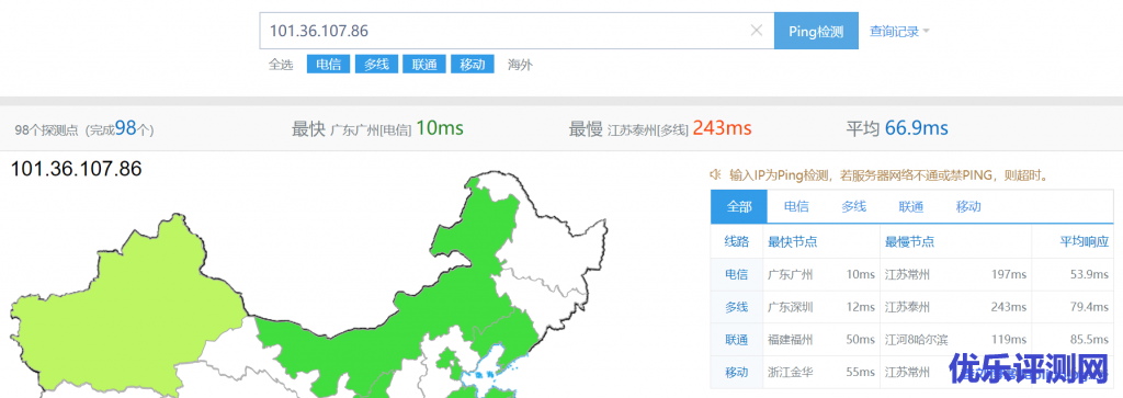 香港服务器Ping测试网络连通性
