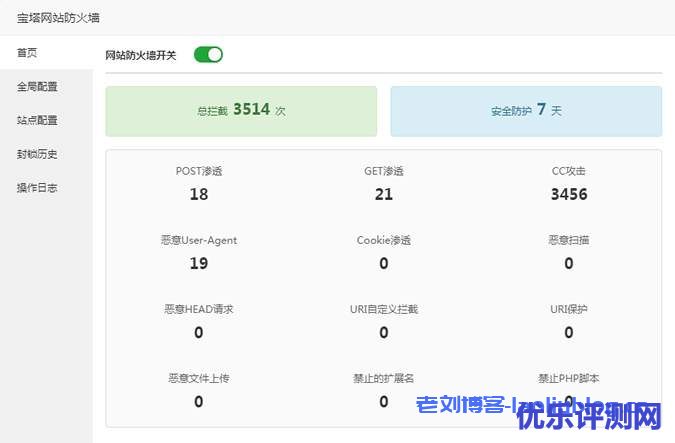 宝塔面板防火墙首页