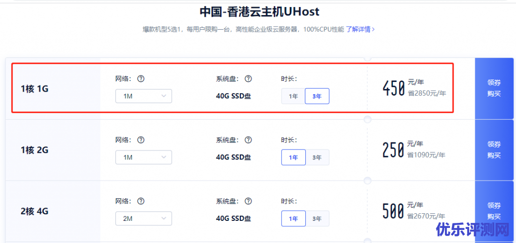 中国-香港云主机UHost