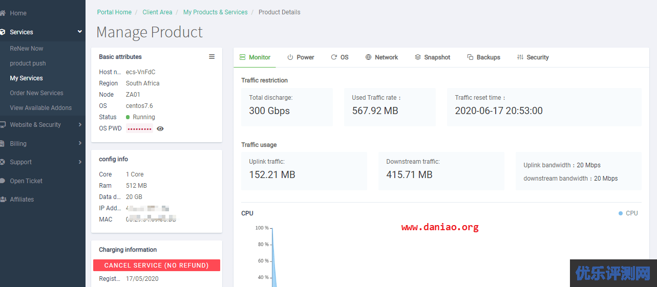imidc（彩虹云）南非“双向”cn2 vps简单测评 – 附注册和购买教程