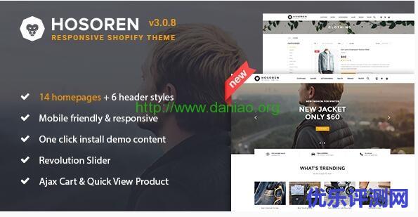 ThemeForest 10款最受欢迎的Shopify主题模板