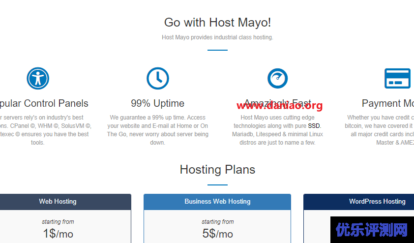 Host Mayo，荷兰/美国VPS 5折促销，$2.5/月,1核/1G内存/20GB SSD/1G带宽/1T流量