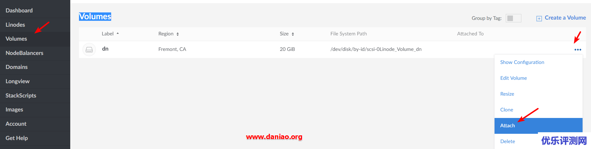 Linode新面板添加Volume并挂载Block Storage以及删除、增容的方法