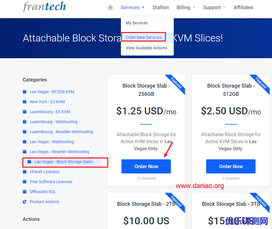 BuyVM 2刀VPS+Block Storage 购买和挂载方法 – 附测评及设置备份和快照