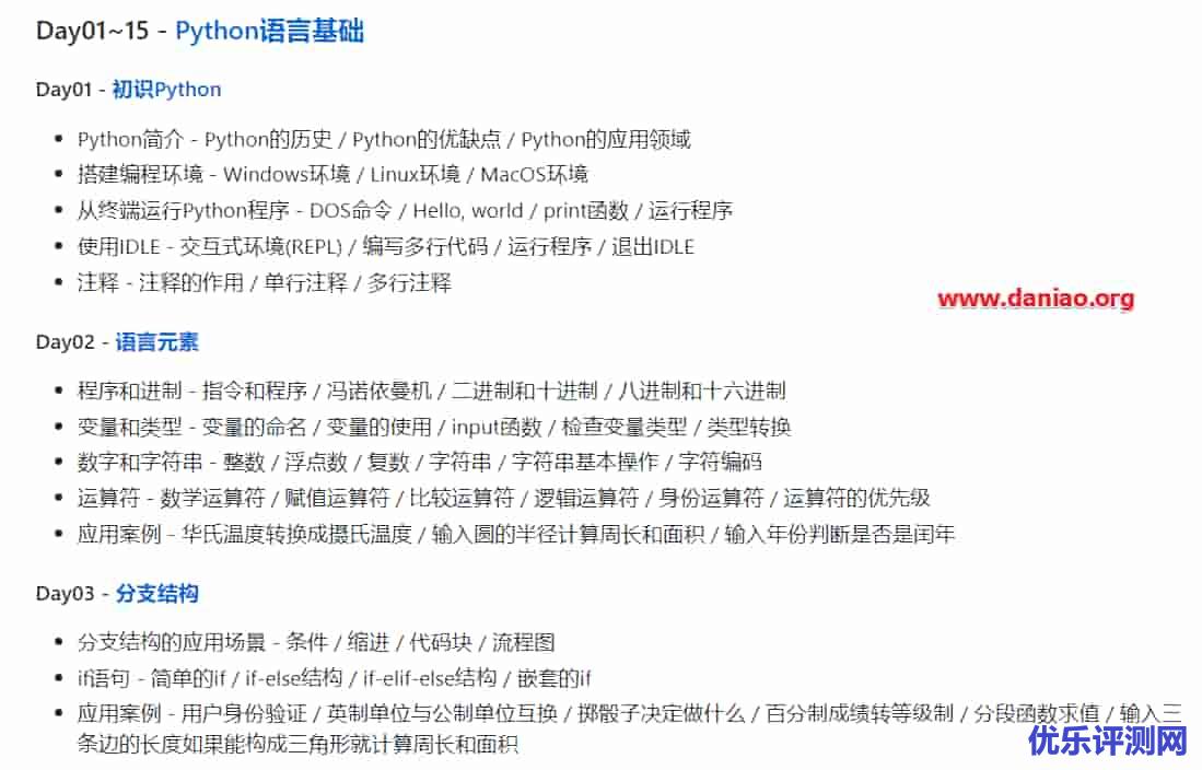 Python – 100天从新手到大师(Python-100-Days)