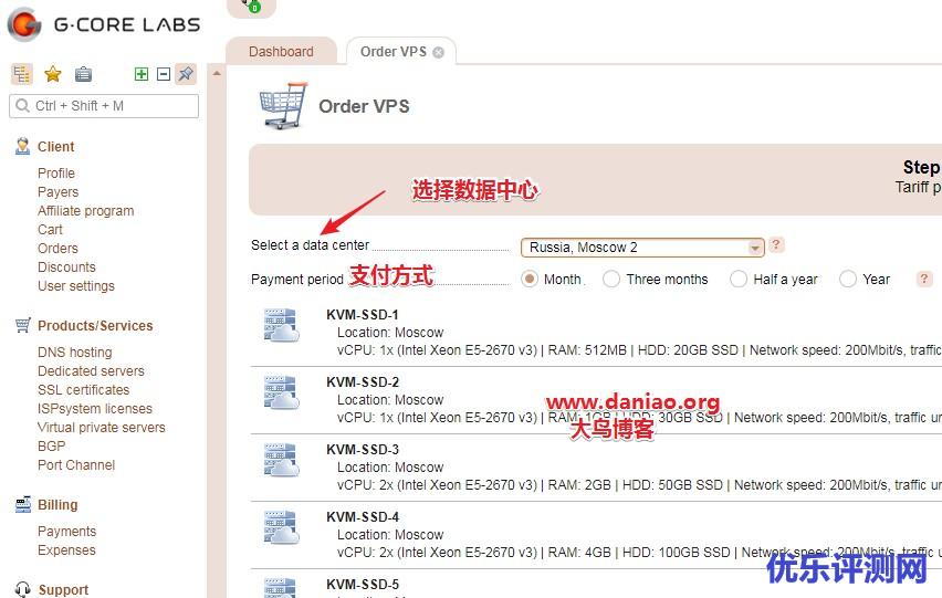 Gcore VPS注册购买和管理面板简单使用教程