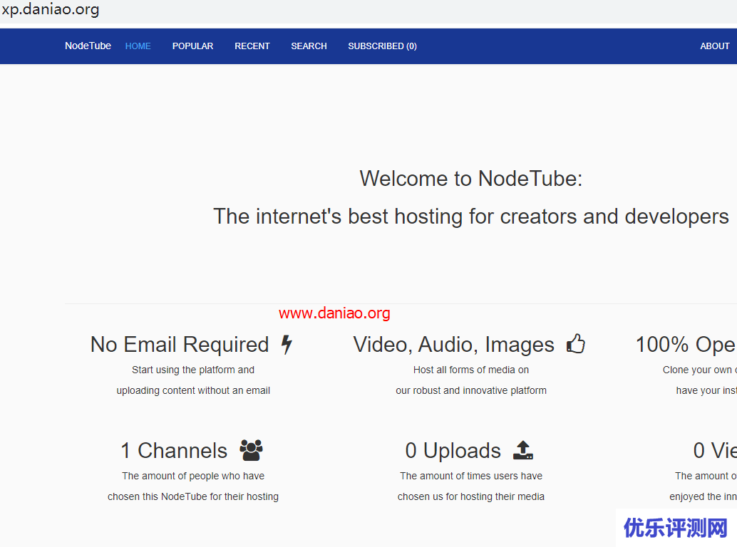 宝塔面板安装nodetube – 开源 YouTube 替代方案，支持图像和音频上传