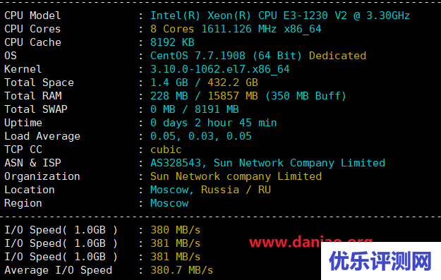 justg,俄罗斯cn2 gia独立服务器测评