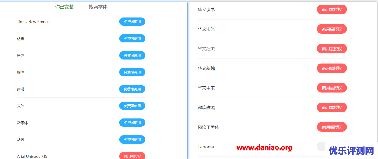 360查字体 – 你的字体能商用吗？