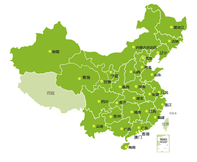 各大区域服务器数量统计