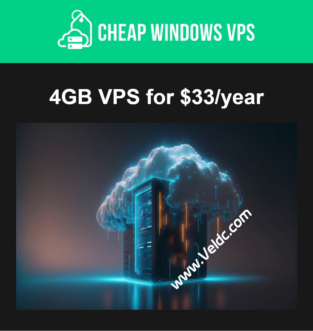 CheapWindowsVPS:便宜年付VPS促销,2核/4GB/60GB NVMe,1Gbps@3TB,年付$33起,可选美国/加拿大/欧洲等6个机房-优乐评测网